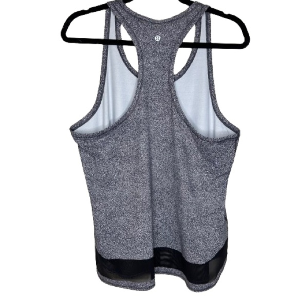 Lululemon Smooth Stride Tank UV Protection Sea Spray Alpine White Dark Chrome 10